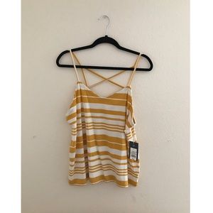 Universal Thread Yellow Striped Top